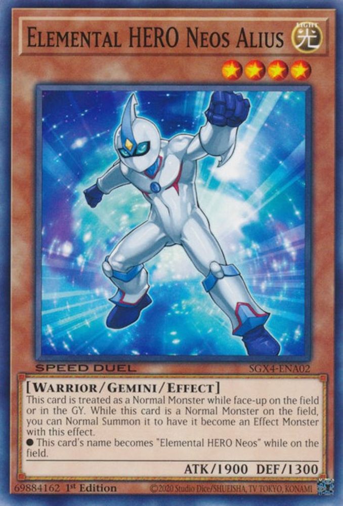 SGX4-ENA02 * Elemental HERO Neos Alius * Common * Speed Duel GX: Midterm Destruction