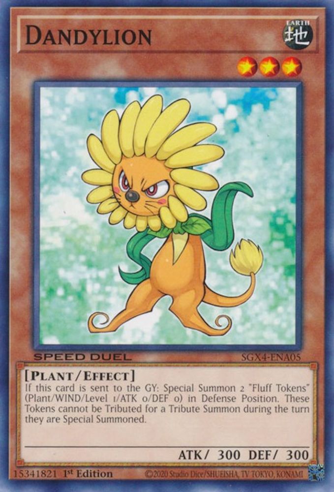 SGX4-ENA05 * Dandylion * Common * Speed Duel GX: Midterm Destruction