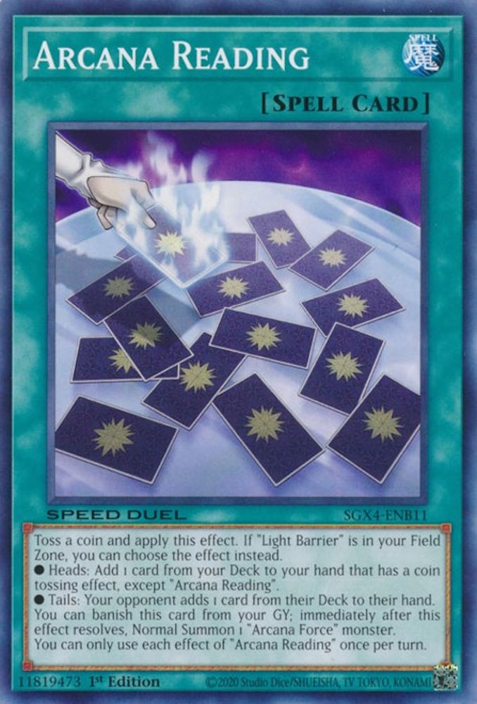 SGX4-ENB11 * Arcana Reading * Common * Speed Duel GX: Midterm Destruction