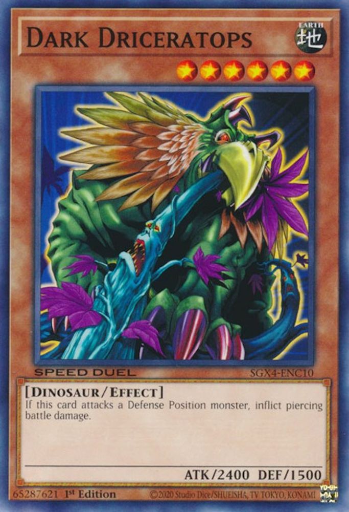 SGX4-ENC10 * Dark Driceratops * Common * Speed Duel GX: Midterm Destruction
