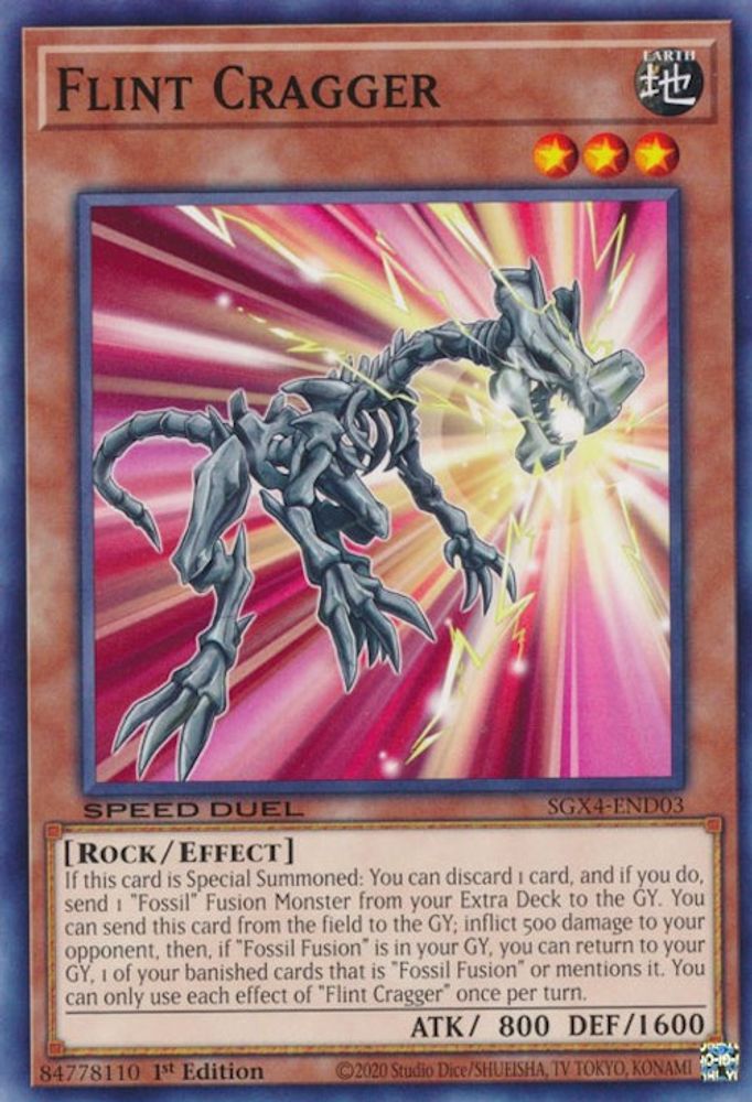 SGX4-END03 * Flint Cragger * Common * Speed Duel GX: Midterm Destruction