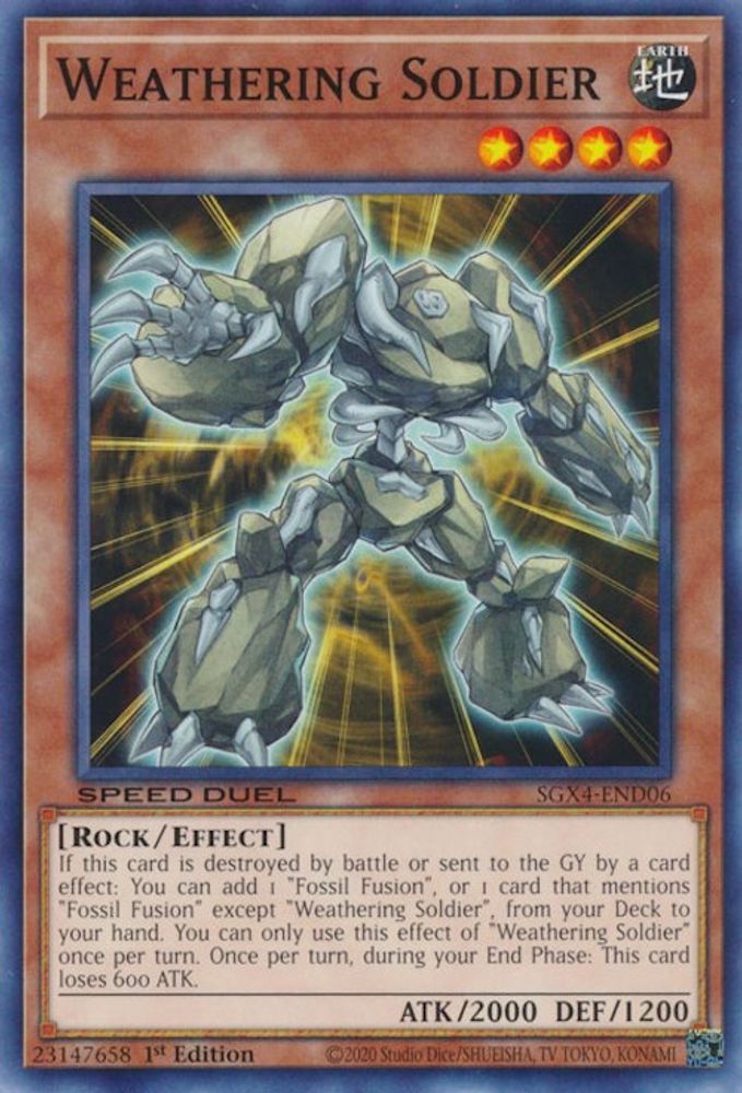 SGX4-END06 * Weathering Soldier * Common * Speed Duel GX: Midterm Destruction