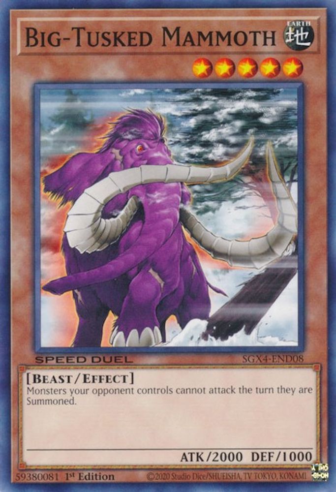 SGX4-END08 * Big-Tusked Mammoth * Common * Speed Duel GX: Midterm Destruction