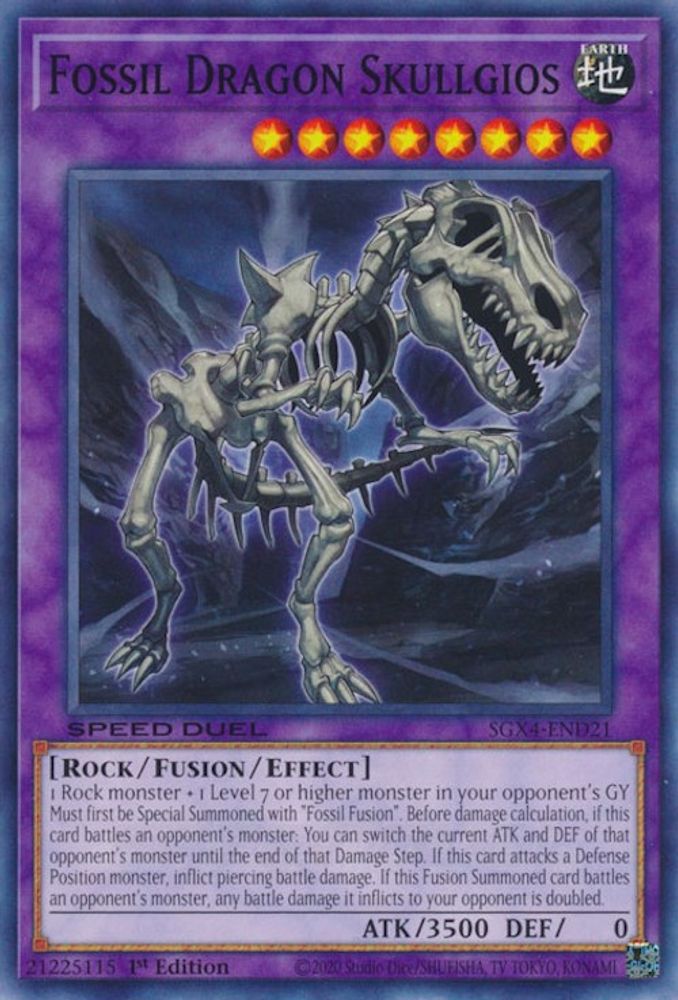 SGX4-END21 * Fossil Dragon Skullgios * Common * Speed Duel GX: Midterm Destruction