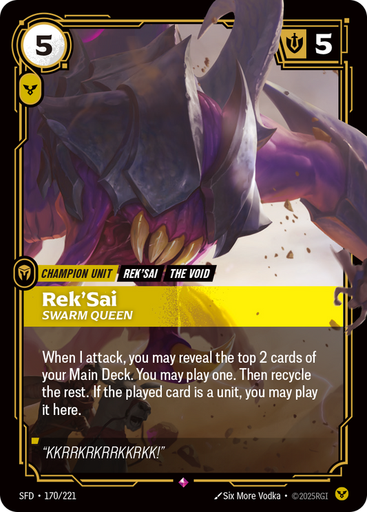 Rek'Sai, Swarm Queen * Rare * SFD-170
