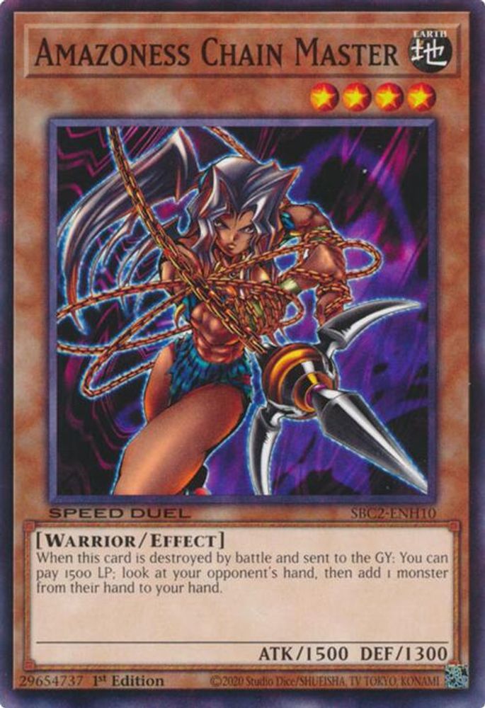 SBC2-ENH10 * Amazoness Chain Master * Common * Speed Duel: Battle City Finals
