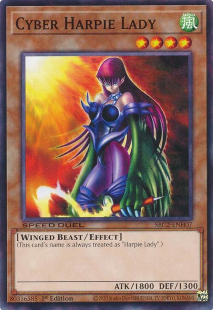 SBC2-ENH07 * Cyber Harpie Lady * Common * Speed Duel: Battle City Finals