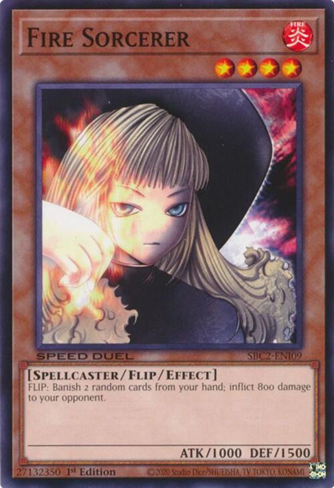 SBC2-ENI09 * Fire Sorcerer * Common * Speed Duel: Battle City Finals