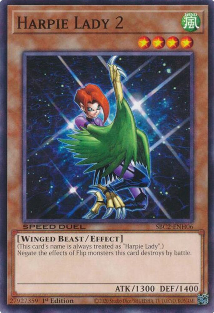 SBC2-ENH06 * Harpie Lady 2 * Common * Speed Duel: Battle City Finals