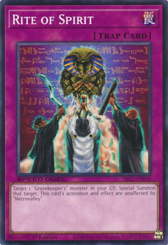 SBC2-ENF20 * Rite of Spirit * Common * Speed Duel: Battle City Finals