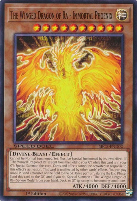 SBC2-END02 * The Winged Dragon of Ra - Immortal Phoenix * Common * Speed Duel: Battle City Finals