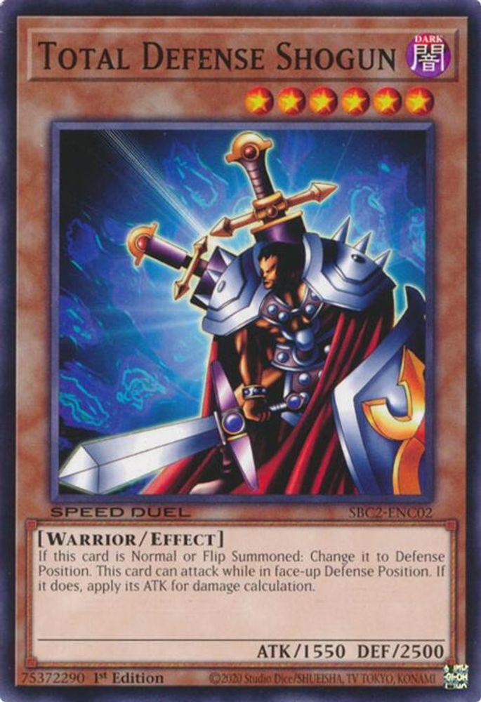 SBC2-ENC02 * Total Defense Shogun * Common * Speed Duel: Battle City Finals