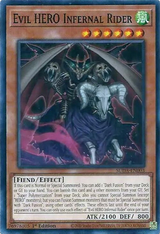 SUDA-EN003 * Evil HERO Infernal Rider * Common * Supreme Darkness