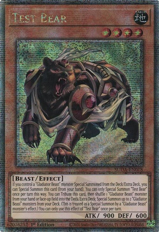 SUDA-EN018 * Test Bear * Quarter Century Secret Rare * Supreme Darkness
