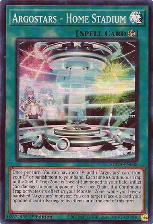 SUDA-EN058 * Argostars - Home Stadium * Super Rare * Supreme Darkness