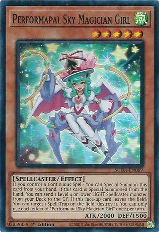 SUDA-EN099 * Performapal Sky Magician Girl * Super Rare * Supreme Darkness