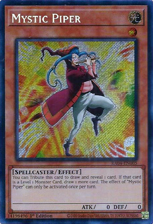 RA04-EN005 * Mystic Piper * Secret Rare * Quarter Century Stampede