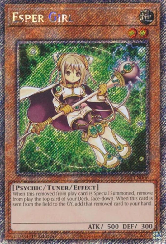 RA04-EN006 * Esper Girl * Platinum Secret Rare * Quarter Century Stampede
