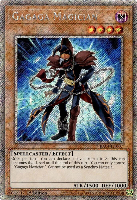 RA04-EN007 * Gagaga Magician * Platinum Secret Rare * Quarter Century Stampede