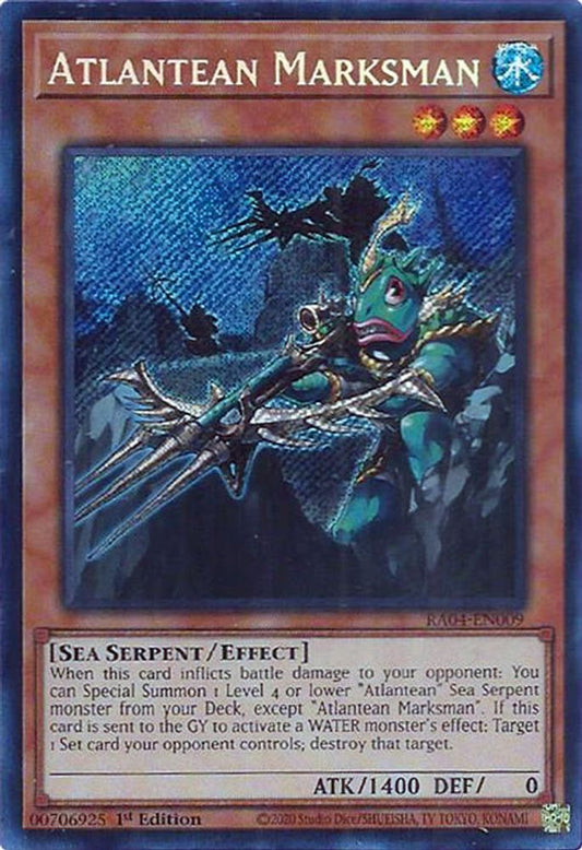 Atlantean Marksman * Secret Rare * RA04-EN009