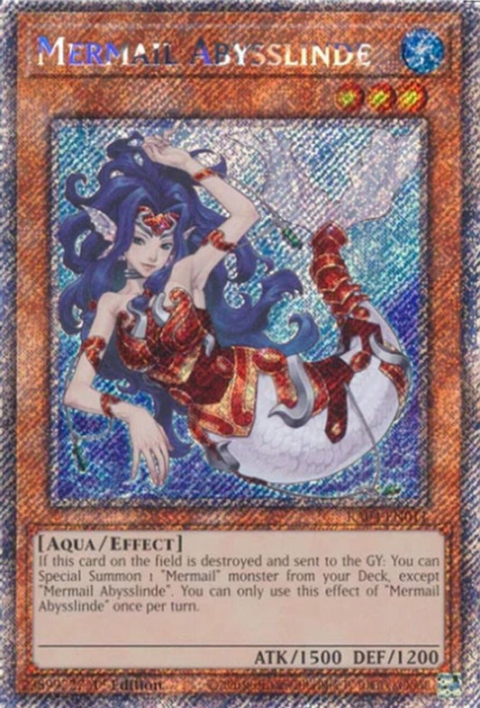RA04-EN011 * Mermail Abysslinde * Platinum Secret Rare * Quarter Century Stampede