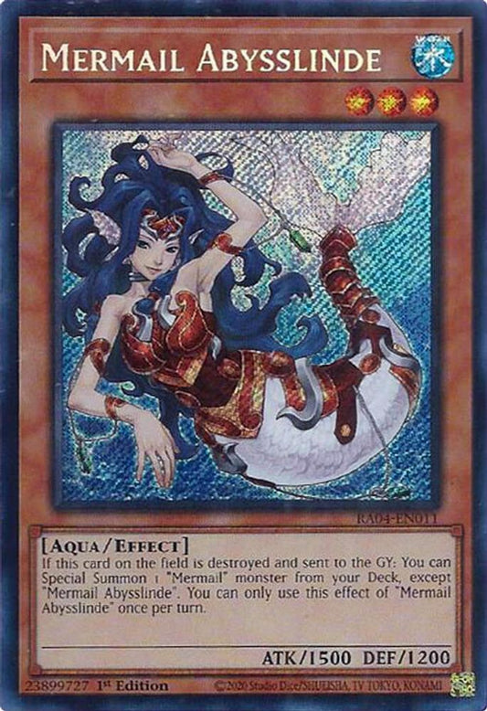 RA04-EN011 * Mermail Abysslinde * Secret Rare * Quarter Century Stampede