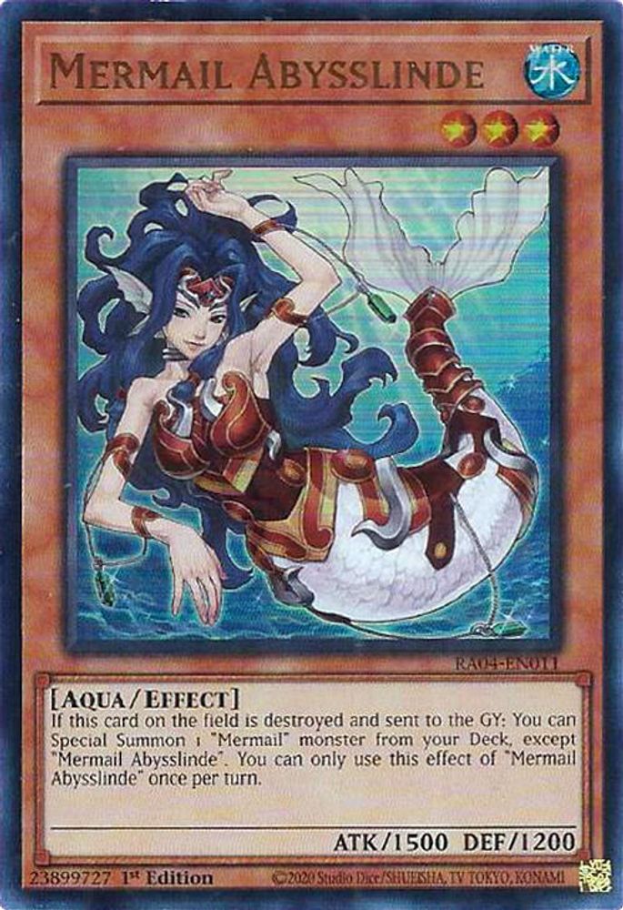 RA04-EN011 * Mermail Abysslinde * Ultra Rare * Quarter Century Stampede