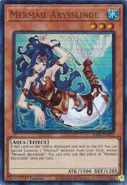 RA04-EN011 * Mermail Abysslinde * Ultra Rare * Quarter Century Stampede