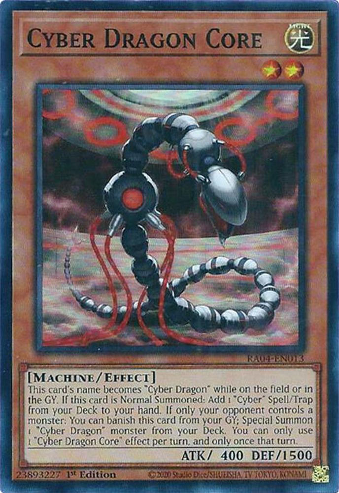 RA04-EN013 * Cyber Dragon Core * Super Rare * Quarter Century Stampede
