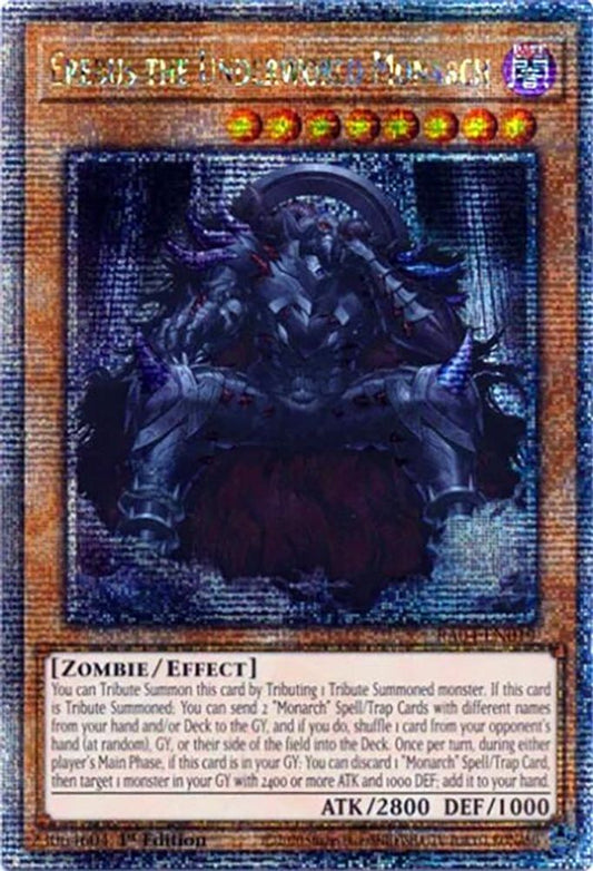 RA04-EN019 * Erebus The Underworld Monarch * Quarter Century Secret Rare * Quarter Century Stampede