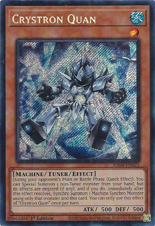 Crystron Quan * Secret Rare * RA04-EN021
