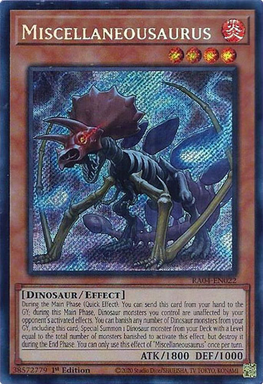 RA04-EN022 * Miscellaneousaurus * Secret Rare * Quarter Century Stampede