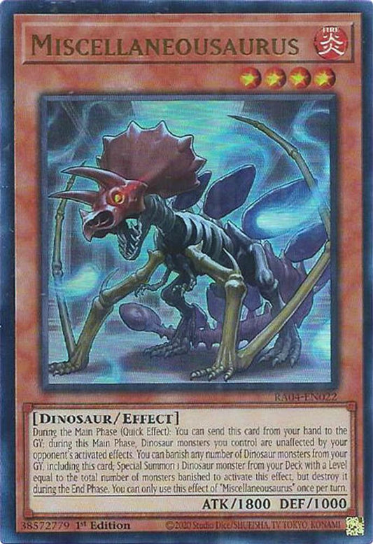RA04-EN022 * Miscellaneousaurus * Ultra Rare * Quarter Century Stampede