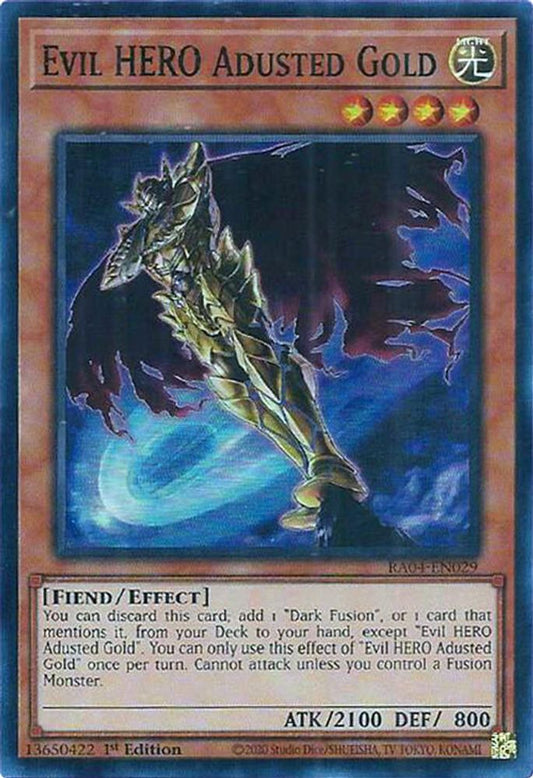 RA04-EN029 * Evil Hero Adusted Gold * Super Rare * Quarter Century Stampede
