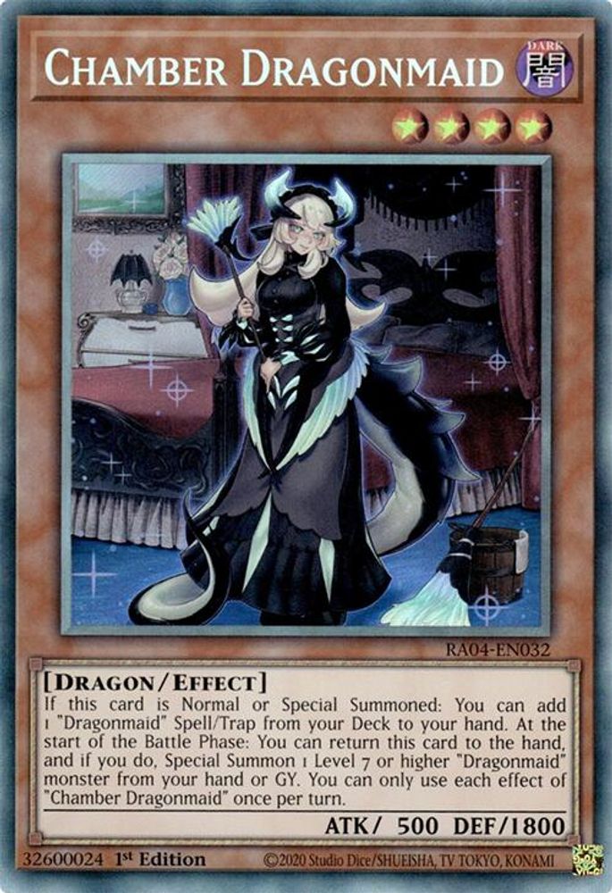 RA04-EN032 * Chamber Dragonmaid * Prismatic Collector's Rare * Quarter Century Stampede