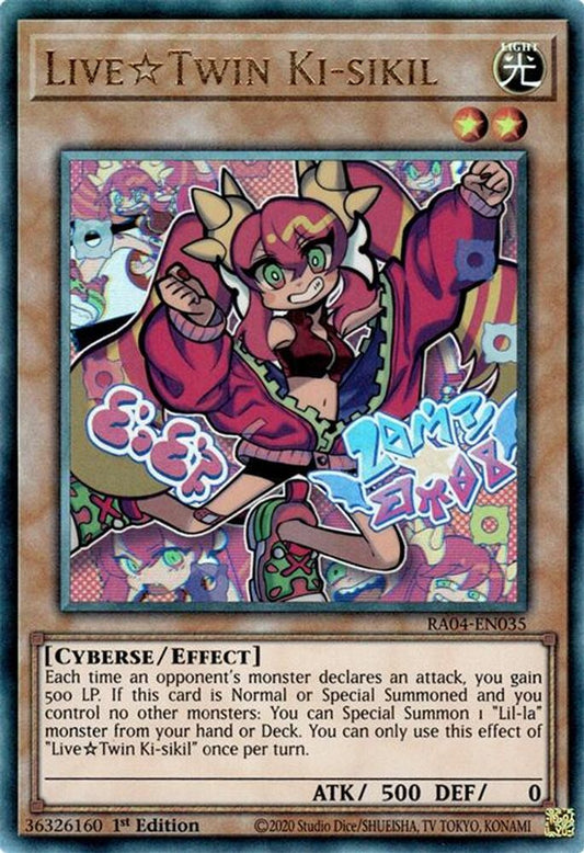 RA04-EN035 * Live Twin Ki-Sikil * Prismatic Ultimate Rare * Quarter Century Stampede