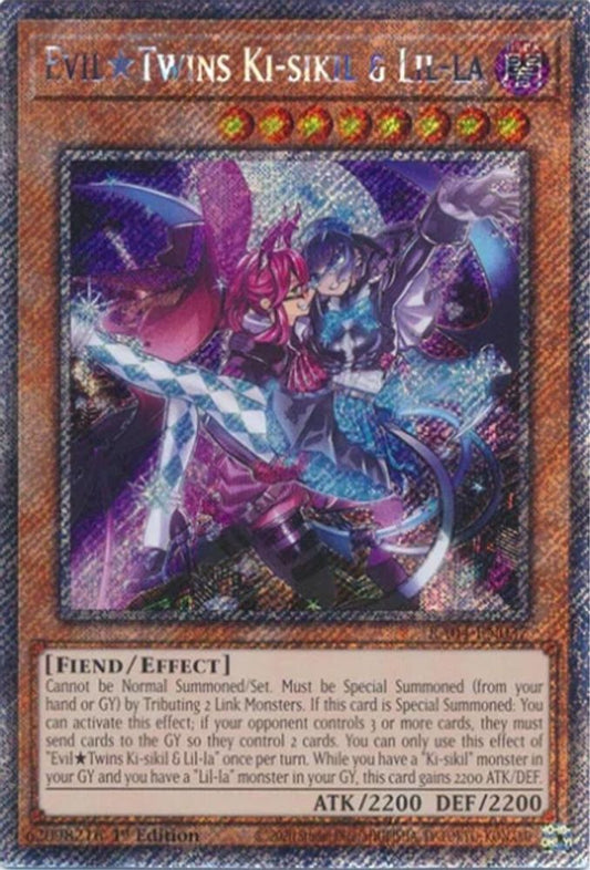 RA04-EN037 * Evil Twins Ki-Sikil & Lil-La * Platinum Secret Rare * Quarter Century Stampede