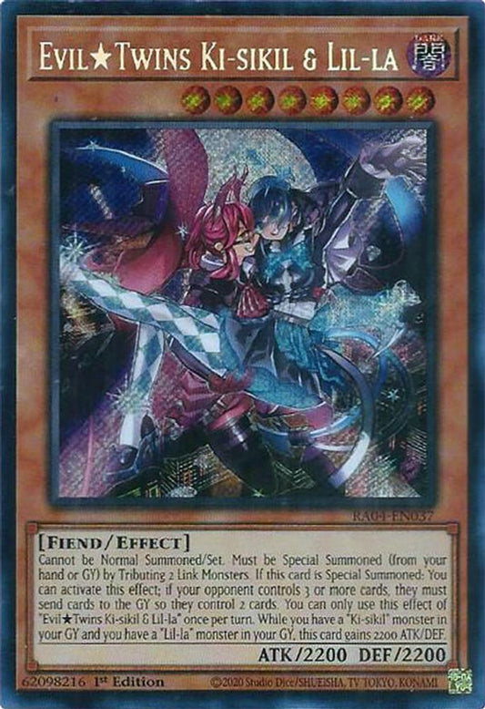 RA04-EN037 * Evil Twins Ki-Sikil & Lil-La * Secret Rare * Quarter Century Stampede