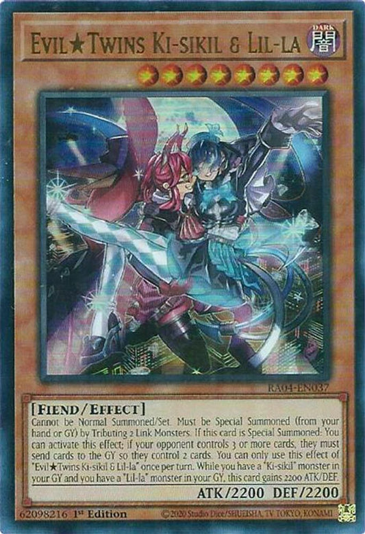 RA04-EN037 * Evil Twins Ki-Sikil & Lil-La * Ultra Rare * Quarter Century Stampede