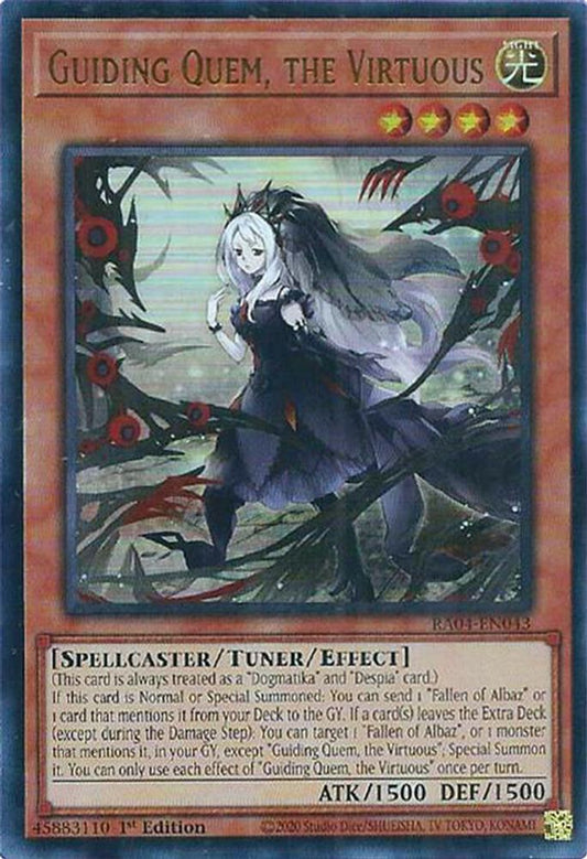 RA04-EN043 * Guiding Quem, The Virtuous * Ultra Rare * Quarter Century Stampede
