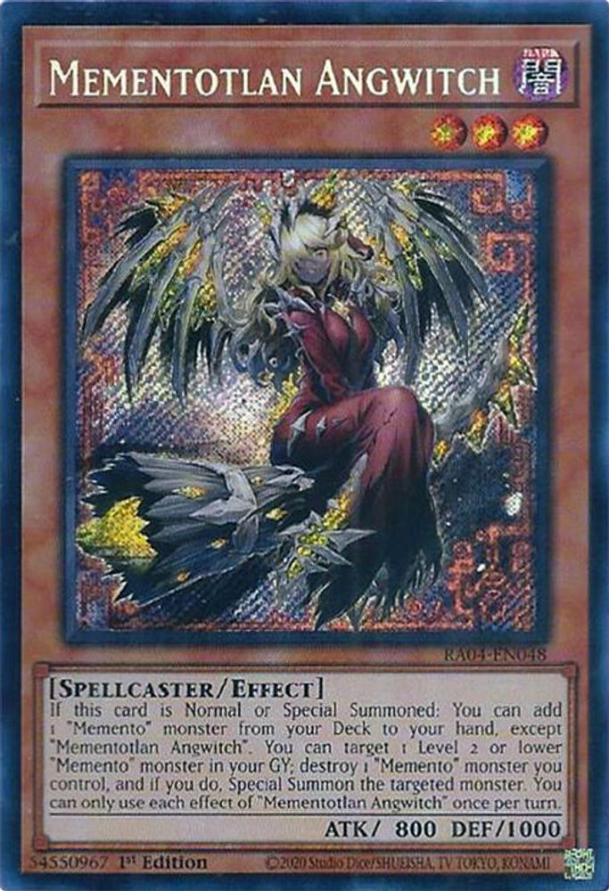 RA04-EN048 * Mementotlan Angwitch * Secret Rare * Quarter Century Stampede