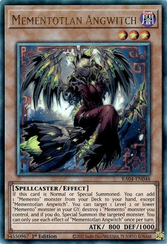 RA04-EN048 * Mementotlan Angwitch * Prismatic Ultimate Rare * Quarter Century Stampede