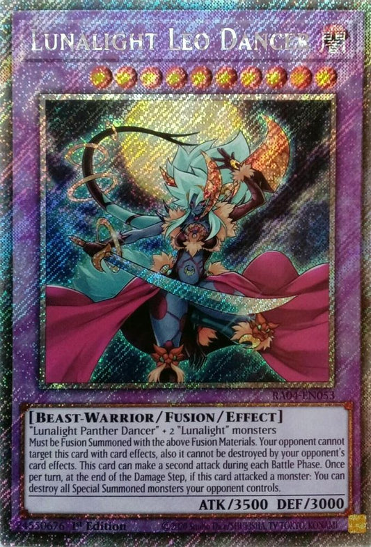 RA04-EN053 * Lunalight Leo Dancer * Platinum Secret Rare * Quarter Century Stampede