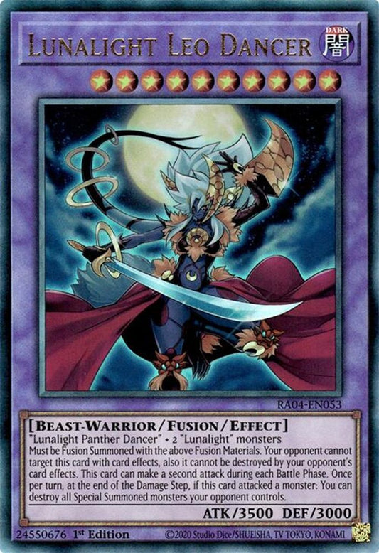RA04-EN053 * Lunalight Leo Dancer * Prismatic Ultimate Rare * Quarter Century Stampede