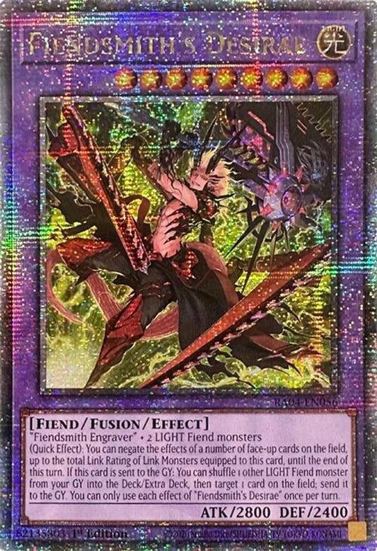 RA04-EN056 * Fiendsmith's Desirae * Quarter Century Secret Rare * Quarter Century Stampede