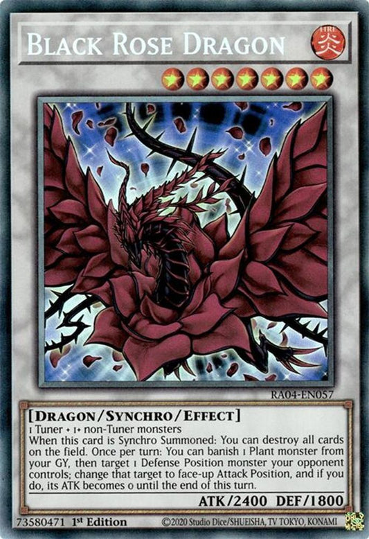 Black Rose Dragon * Prismatic Collector's Rare * RA04-EN057