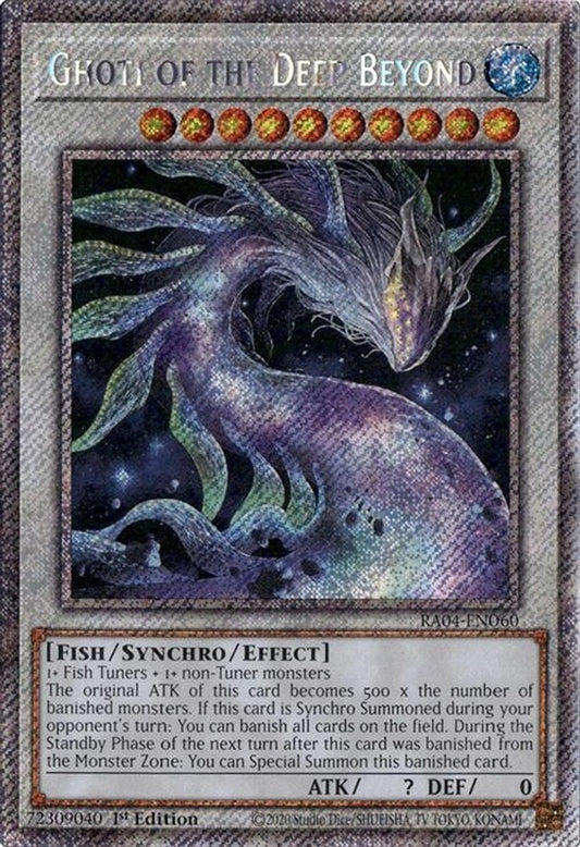 RA04-EN060 * Ghoti Of The Deep Beyond * Platinum Secret Rare * Quarter Century Stampede