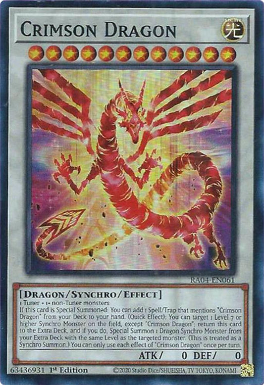 Crimson Dragon * Super Rare * RA04-EN061