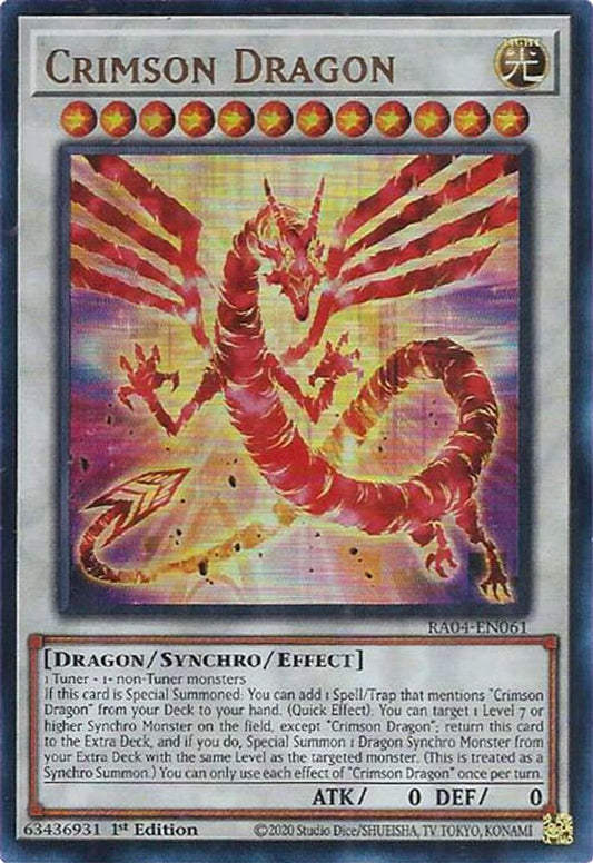Crimson Dragon * Ultra Rare * RA04-EN061
