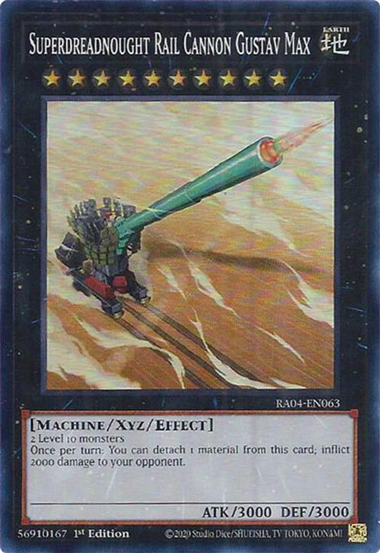 RA04-EN063 * Superdreadnought Rail Cannon Gustav Max * Super Rare * Quarter Century Stampede